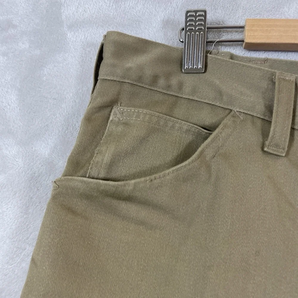 True Vtg 60s Lee Westerner Pants Mens 36x29 Cotton Talon Zipper Green USA Union